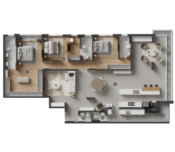 Planta do apartamento tipo 03